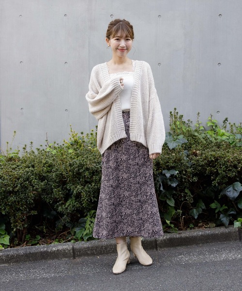 flower（フラワー）の「モヘアタッチニットカーディガン（カーディガン/ボレロ・レディース・ブラウン/アイボリー/カーキ・FREE）」の20枚目の写真