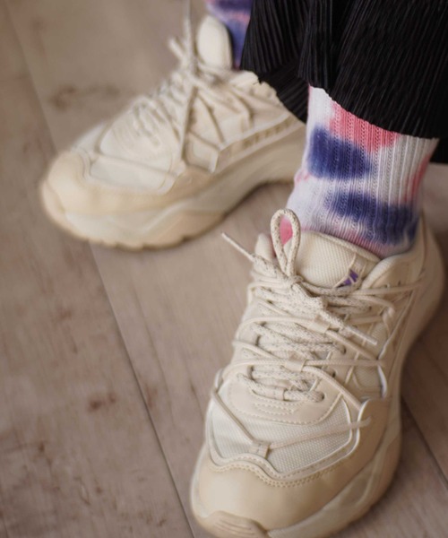 RiNc （リンク）の「【 FLOWER SOCKS / フラワーソックス 】 タイダイ ソックス（ソックス/靴下・レディース・ブラック/パープル/ネイビー/イエロー/オレンジ/ブルー/グリーン/ブラック系その他/ブルー系その他/イエロー系その他/バーガンディー・FREE）」の6枚目の写真