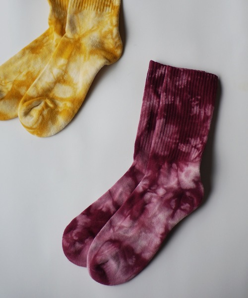 RiNc （リンク）の「【 FLOWER SOCKS / フラワーソックス 】 タイダイ ソックス（ソックス/靴下・レディース・ブラック/パープル/ネイビー/イエロー/オレンジ/ブルー/グリーン/ブラック系その他/ブルー系その他/イエロー系その他/バーガンディー・FREE）」の10枚目の写真