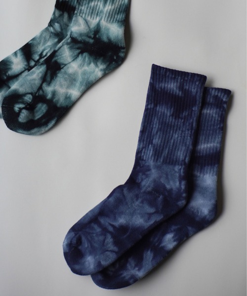 RiNc （リンク）の「【 FLOWER SOCKS / フラワーソックス 】 タイダイ ソックス（ソックス/靴下・レディース・ブラック/パープル/ネイビー/イエロー/オレンジ/ブルー/グリーン/ブラック系その他/ブルー系その他/イエロー系その他/バーガンディー・FREE）」の5枚目の写真