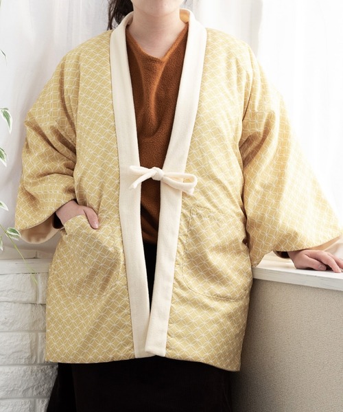 KYOETSU(キョウエツ)の「リバーシブルフリース半纏(その他アウター・レディース・ブラック系その他/グレー系その他/ブラウン系その他/ブルー系その他/イエロー系その他/ピンク系その他/レッド系その他/ブルー系その他2・M/L)」の6枚目の写真