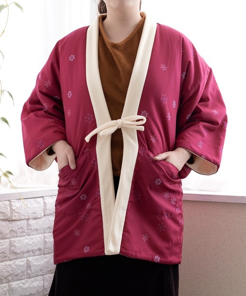 KYOETSU(キョウエツ)の「リバーシブルフリース半纏(その他アウター・レディース・ブラック系その他/グレー系その他/ブラウン系その他/ブルー系その他/イエロー系その他/ピンク系その他/レッド系その他/ブルー系その他2・M/L)」の8枚目の写真