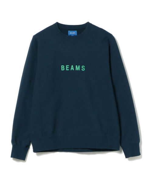 HHロゴ ネイビー クルーネック スウェット BEAMS（ビームス）の「BEAMS / ロゴ クルーネック スウェット