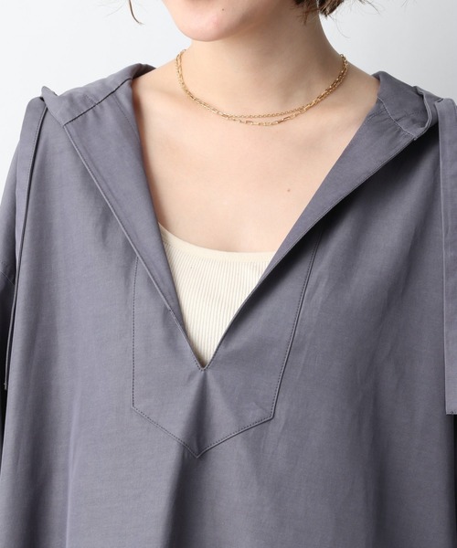 A part by（アパートバイ）の「VisCoメキシカンパーカー　931710（シャツ/ブラウス・レディース・チャコールグレー/ライトグリーン/ライトベージュ・FREE）」の18枚目の写真