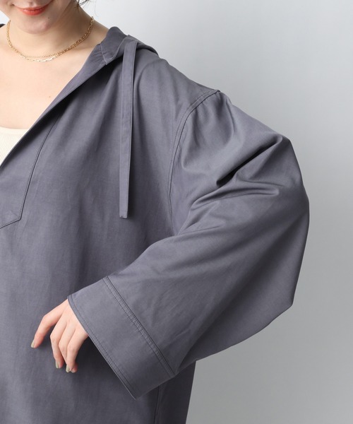 A part by（アパートバイ）の「VisCoメキシカンパーカー　931710（シャツ/ブラウス・レディース・チャコールグレー/ライトグリーン/ライトベージュ・FREE）」の8枚目の写真