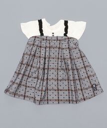 nino | [90-120]ワンピース　グレンチェックレイヤード(ワンピース)