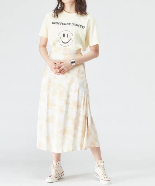 CONVERSE TOKYO（コンバーストウキョウ）の「タイダイプリントフレアスカート（スカート・レディース・ベージュ/ミント・FREE）」の19枚目の写真