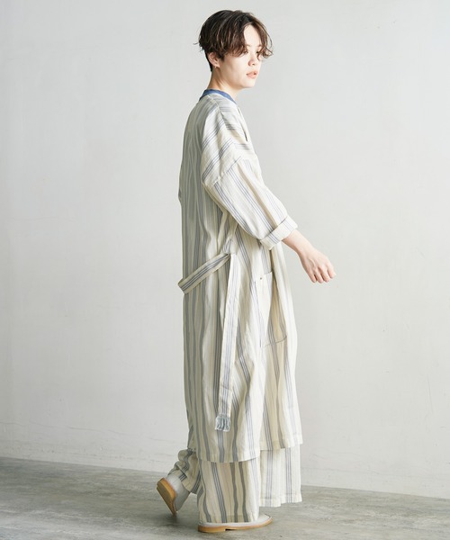 cardo fabrica（カルドファブリカ）の「*ドビーストライプタックキュロットパンツ（その他パンツ・レディース・ブラウン/キナリ・FREE）」の21枚目の写真