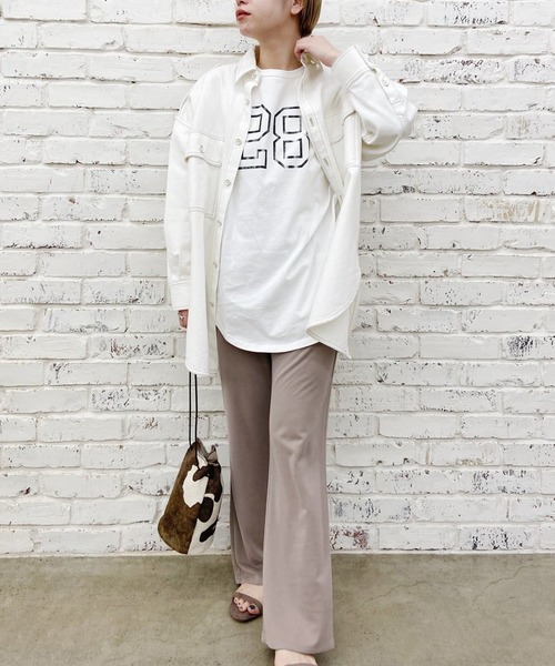 SHENERY◆長袖Tシャツ/FREE/ポリエステル/WHT/SNZ1032106A0002 セール】No.28TEE（Tシャツ/カットソー）｜SHENERY（シーナリー