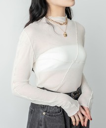 RASVOA | シアー配色メロープルオーバー(Tシャツ/カットソー)