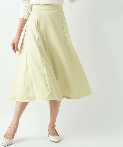RIVE DROITE(リヴドロワ)の「エコスウェードフレアースカート(スカート・レディース・グレイッシュベージュ/スカイブルー/レモンイエロー・36/38)」の1枚目の写真
