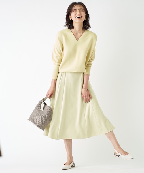 RIVE DROITE(リヴドロワ)の「エコスウェードフレアースカート(スカート・レディース・グレイッシュベージュ/スカイブルー/レモンイエロー・36/38)」の5枚目の写真