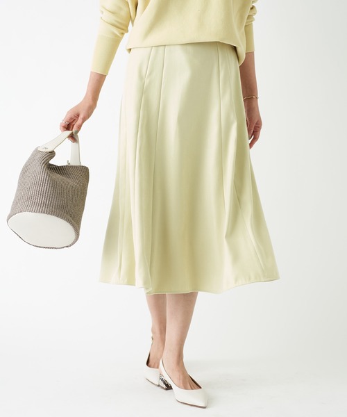 RIVE DROITE(リヴドロワ)の「エコスウェードフレアースカート(スカート・レディース・グレイッシュベージュ/スカイブルー/レモンイエロー・36/38)」の7枚目の写真