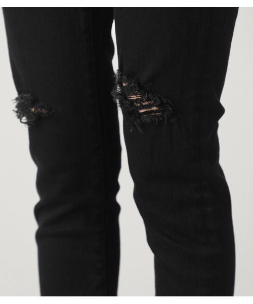 AZUL by moussy（アズールバイマウジー）の「CRASH DENIM SKINNY/クラッシュデニムスキニー（デニムパンツ・レディース・ダークブルー/ライトブルー/ブラック/ホワイト・MEDIUM/XX-SMALL/LARGE/X-SMALL/SMALL/X-LARGE）」の22枚目の写真