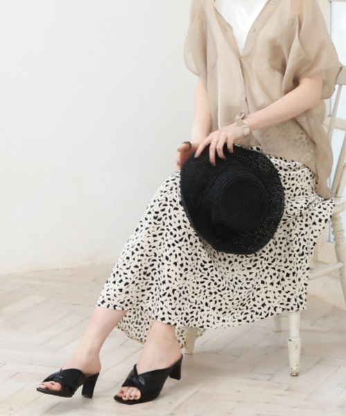 VIVIAN(ヴィヴィアン)の「スクエアトゥノットデザインミュールサンダル(サンダル・レディース・ブラック/グレー系その他7/ブルー/アイボリー・L/S/M/LL)」の8枚目の写真