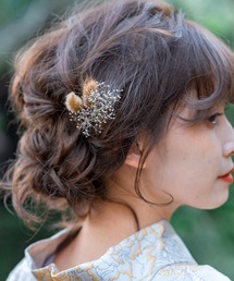 Dita | ドライフラワー 髪飾り4本セット 浴衣や普段使いにも♪【K】(和装小物)