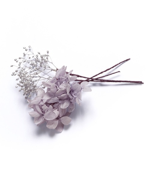 ドライフラワー 髪飾り4本セット 浴衣や普段使いにも♪【K】（和装小物