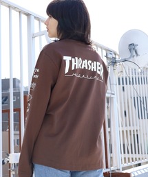 別注 THRASHER/スラッシャー MAG LOGO OF SLEEVE L/S TEE 長袖Tシャツ