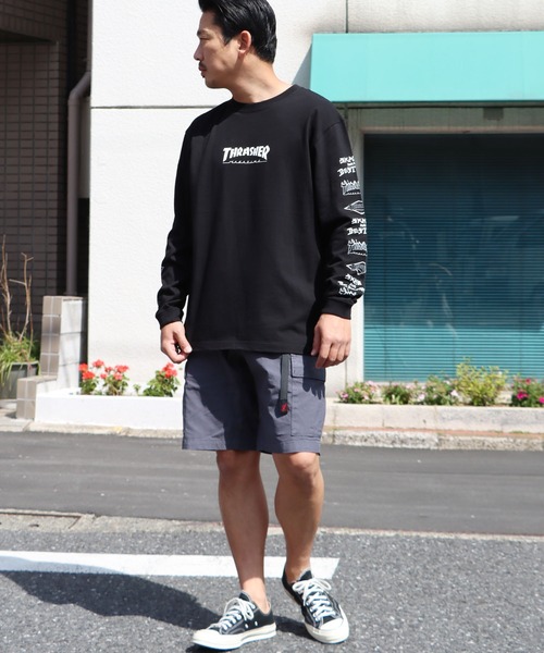 THRASHER(スラッシャー)の「別注 THRASHER/スラッシャー MAG LOGO OF SLEEVE L/S TEE 長袖Tシャツ(Tシャツ/カットソー・メンズ・ホワイト/ブラック/ブラウン・M/L/XL)」の14枚目の写真
