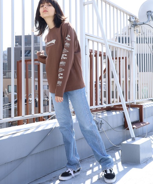 THRASHER(スラッシャー)の「別注 THRASHER/スラッシャー MAG LOGO OF SLEEVE L/S TEE 長袖Tシャツ(Tシャツ/カットソー・メンズ・ホワイト/ブラック/ブラウン・M/L/XL)」の16枚目の写真