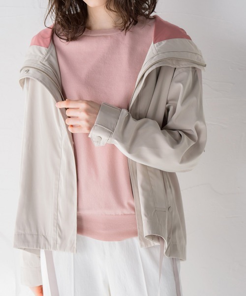 socolla（ソコラ）の「【socolla】ダブルフェイスフレアマウンテンパーカー（その他アウター・レディース・ブラック/ベージュ/ブルー・S/M）」の11枚目の写真