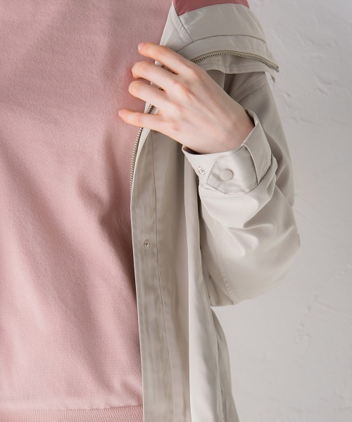 socolla（ソコラ）の「【socolla】ダブルフェイスフレアマウンテンパーカー（その他アウター・レディース・ブラック/ベージュ/ブルー・S/M）」の5枚目の写真