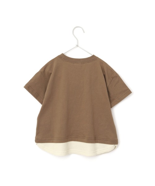 MAKE YOUR DAY（メイクユアデイ）の「レイヤード風ワンマイルセットアップ■80～140cm（ルームウェア/パジャマ・キッズ・ミント/モカ・110/120/130/140/90/100/80）」の7枚目の写真