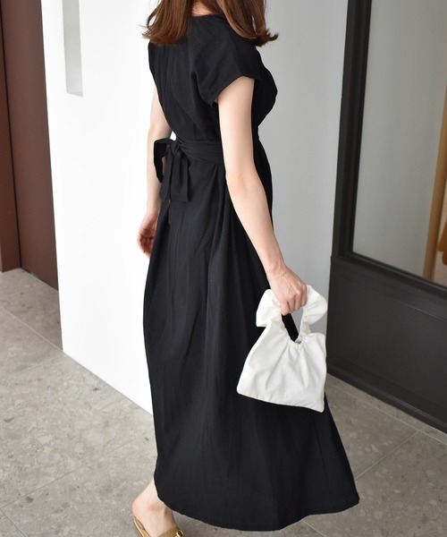 solleim（ソルレム）の「リネンライクウエストマークタックロングワンピース（ワンピース・レディース・ベージュ/ブラック/ブルーグレー・FREE）」の22枚目の写真