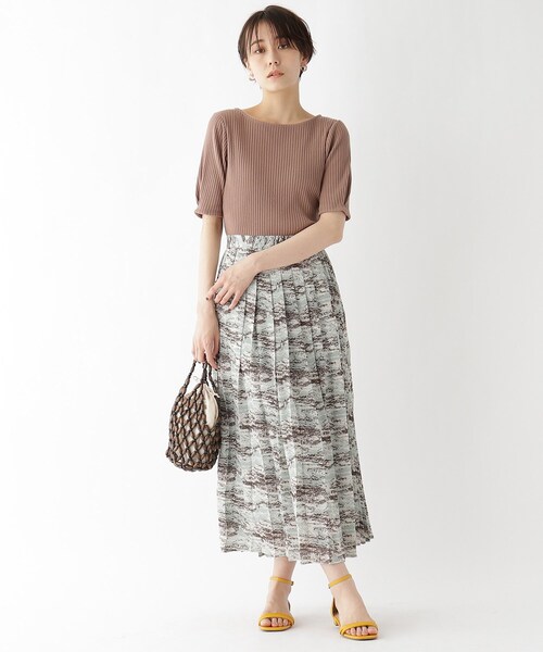 AG by aquagirl（エージーバイアクアガール）の「◆ウッドビーズバッグ（トートバッグ・レディース・ブラウン系/オフホワイト・00）」の6枚目の写真