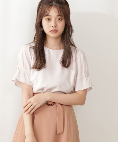 PROPORTION BODY DRESSING（プロポーションボディドレッシング）の「フレアカフスリーブ２ｗａｙブラウス / 1211110501（シャツ/ブラウス・レディース・グレー/ホワイト系その他/ダークベージュ・SMALL/MEDIUM）」の2枚目の写真