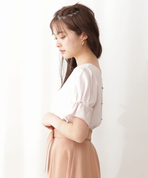 PROPORTION BODY DRESSING（プロポーションボディドレッシング）の「フレアカフスリーブ２ｗａｙブラウス / 1211110501（シャツ/ブラウス・レディース・グレー/ホワイト系その他/ダークベージュ・SMALL/MEDIUM）」の12枚目の写真