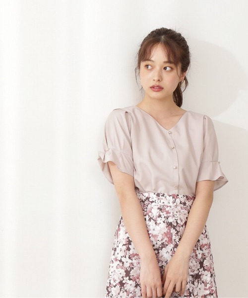 PROPORTION BODY DRESSING（プロポーションボディドレッシング）の「フレアカフスリーブ２ｗａｙブラウス / 1211110501（シャツ/ブラウス・レディース・グレー/ホワイト系その他/ダークベージュ・SMALL/MEDIUM）」の14枚目の写真