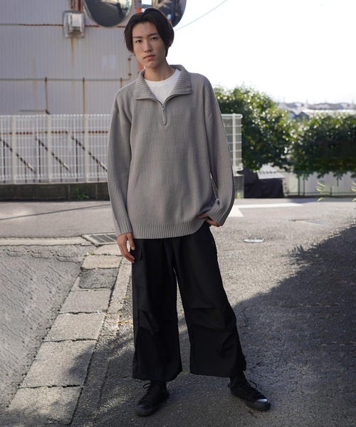 UNCORD（アンコード）の「【UNCORD】Tech balloon wide cargo pants/テックバルーンワイドカーゴパンツ（カーゴパンツ・メンズ・ブラック/ベージュ/グレー/カーキ・MEDIUM/LARGE/X-LARGE）」の8枚目の写真