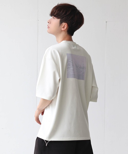 ルーズフィットプリントTシャツ【ファッションインフルエンサー