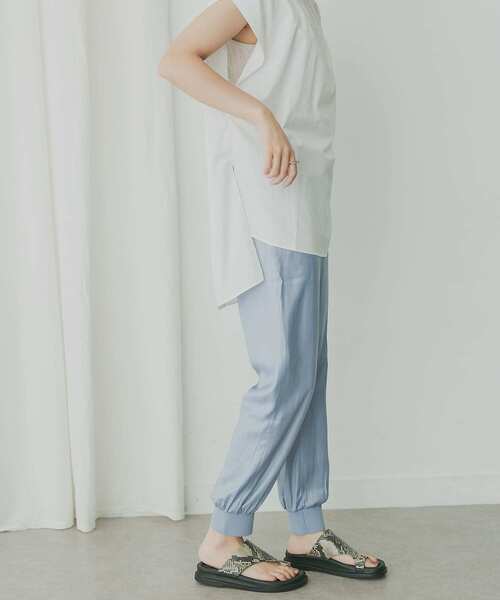 KBF+（ケービーエフプラス）の「KBF+　ジョガーパンツ（その他パンツ・レディース・ライトブルー/ブラック/アイボリー/イエロー系その他・ONE）」の15枚目の写真