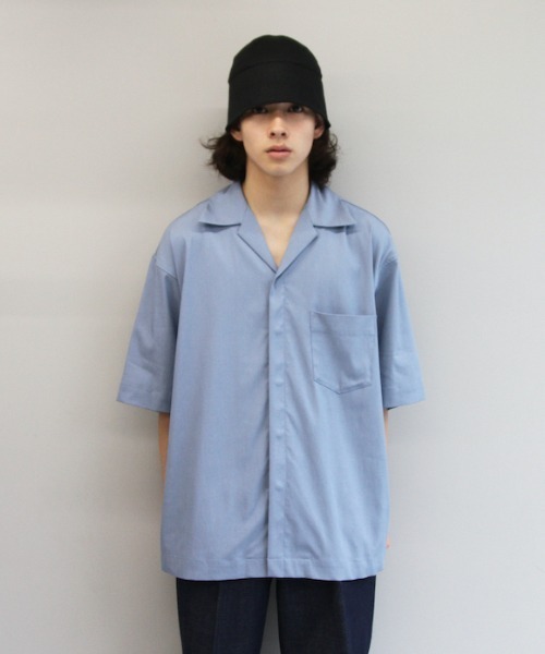 order（オーダー）の「order loose half sleeve shirt（シャツ/ブラウス・メンズ・ブラック/ダークグレー/サックスブルー/ベージュ・FREE）」の4枚目の写真