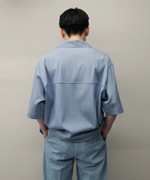 order（オーダー）の「order loose half sleeve shirt（シャツ/ブラウス・メンズ・ブラック/ダークグレー/サックスブルー/ベージュ・FREE）」の19枚目の写真