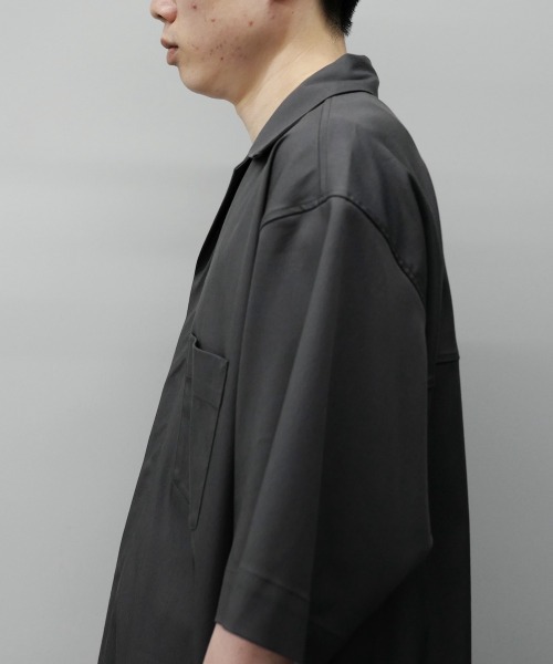 order（オーダー）の「order loose half sleeve shirt（シャツ/ブラウス・メンズ・ブラック/ダークグレー/サックスブルー/ベージュ・FREE）」の22枚目の写真