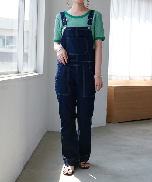 DISCOAT（ディスコート）の「【前後2WAY】ボーダーリンガーTシャツ（Tシャツ/カットソー・レディース・ブラック/ブラウン/グリーン/ピンク・FREE）」の19枚目の写真