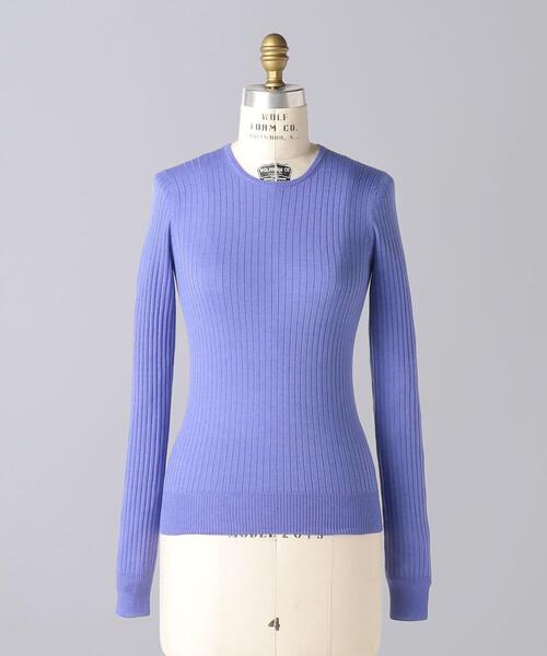 ブラミンク P CA/S 18G RIB CN ニット カシミヤ混 ピンク BLAMINK（ブラミンク）の「< BLAMINK（ブラミンク）> P CA/S 18G