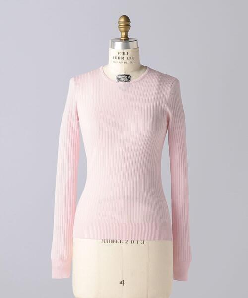 ブラミンク P CA/S 18G RIB CN ニット カシミヤ混 ピンク BLAMINK（ブラミンク）の「< BLAMINK（ブラミンク）> P CA/S 18G