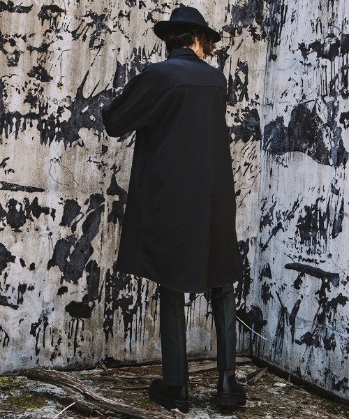 NO ID.（ノーアイディ）の「ms4725-アシンメトリーＺＩＰ-ロングＳＨ シャツ（シャツ/ブラウス・メンズ・ブラック/オレンジ/ブルーグレー/カーキ・ONE SIZE）」の10枚目の写真