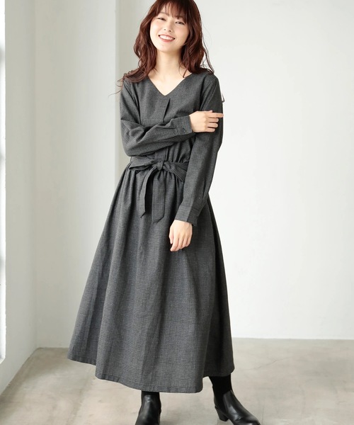 セール ブランド古着 Chocol Raffine Robe 長袖ワンピース ワンピース Green Parks グリーンパークス のファッション通販 Zozoused