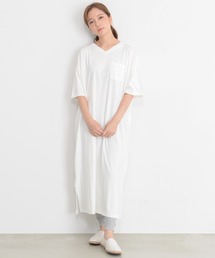 『BANANA TRIP/バナナトリップ』ポケット付きVネックTシャツワンピース【b】