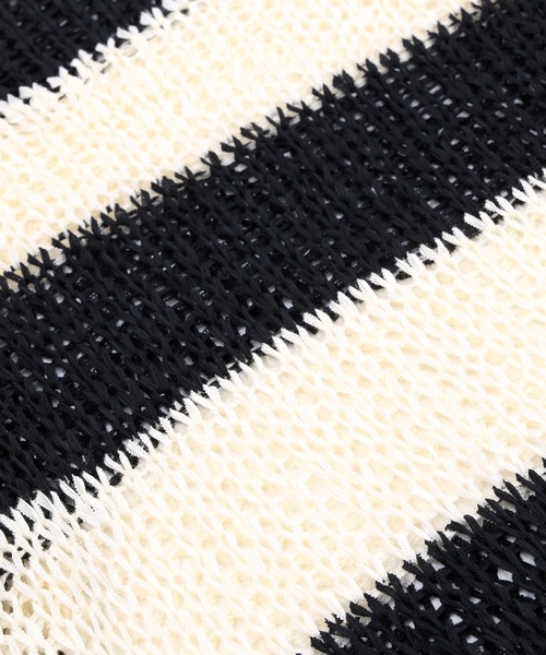 Figments（フィグメンツ）の「ザックリボーダーニット（ニット/セーター・レディース・ブラック・FREE）」の3枚目の写真