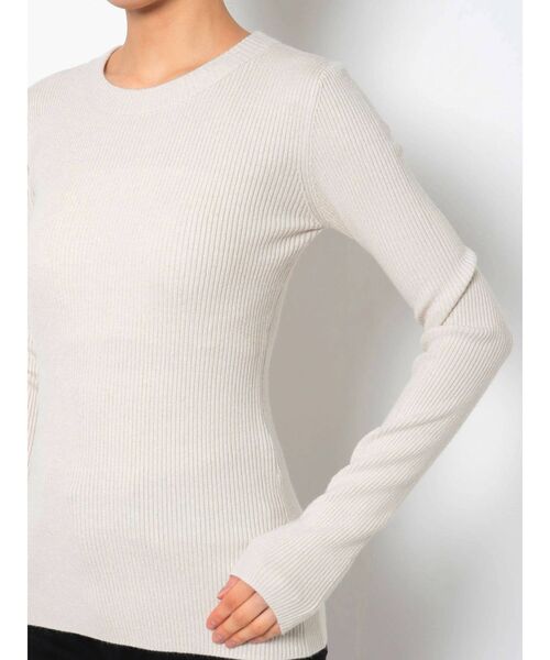 LAGUNAMOON（ラグナムーン）の「ベーシックリブクルーネックプルオーバー（ニット/セーター・レディース・アイボリー/モカ/マスタード/ブラック・FREE）」の12枚目の写真