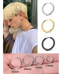 Chikashitsu +（チカシツプラス）の「【Chikashitsu +】simple pierce / 【チカシツプラス】シンプルリングピアス（ピアス（片耳用））」