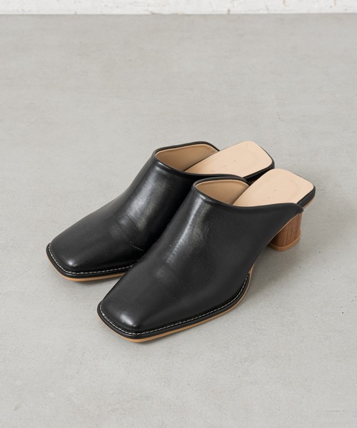 prose verse（プロズヴェール）の「ウッドヒールステッチ入りミュール（パンプス・レディース・ブラック/ベージュ/アイボリー・SMALL/MEDIUM/LARGE/X-LARGE/XX-LARGE/X-SMALL）」の7枚目の写真