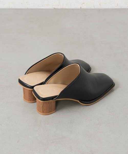 prose verse（プロズヴェール）の「ウッドヒールステッチ入りミュール（パンプス・レディース・ブラック/ベージュ/アイボリー・SMALL/MEDIUM/LARGE/X-LARGE/XX-LARGE/X-SMALL）」の9枚目の写真