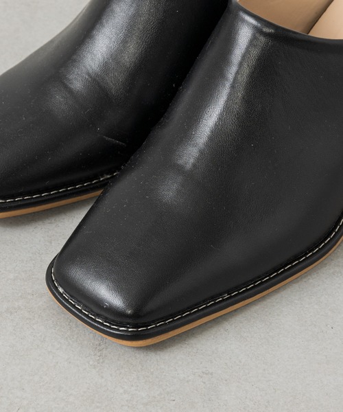 prose verse（プロズヴェール）の「ウッドヒールステッチ入りミュール（パンプス・レディース・ブラック/ベージュ/アイボリー・SMALL/MEDIUM/LARGE/X-LARGE/XX-LARGE/X-SMALL）」の6枚目の写真